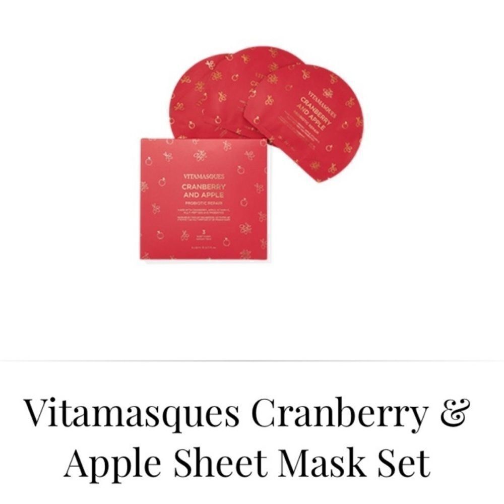 VITAMASQUES Cranberry & Apple Probiotic Repair Sheet Masks • 3 Pack